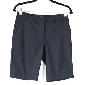 Women's Black Nike Golf Shorts Bermuda Athletic Flat Front Size 2